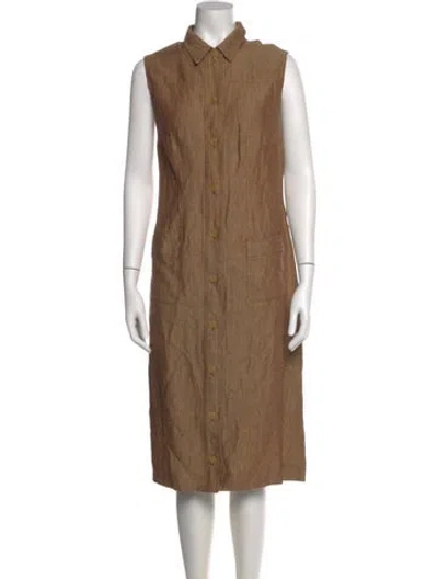 Pre-owned Akris Midi Length Dress In Brown