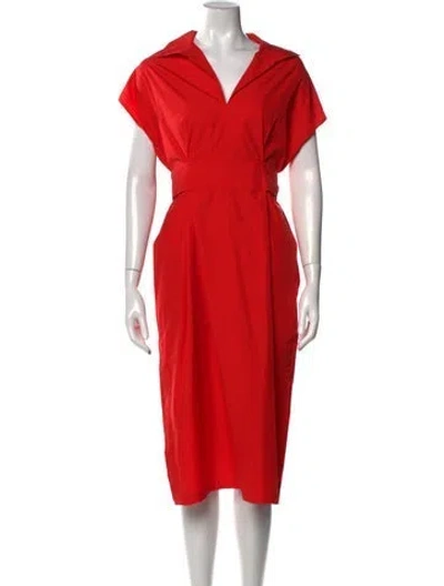Pre-owned Akris Midi Length Dress In Red