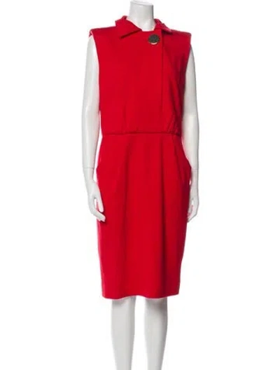 Pre-owned Akris Midi Length Dress In Red