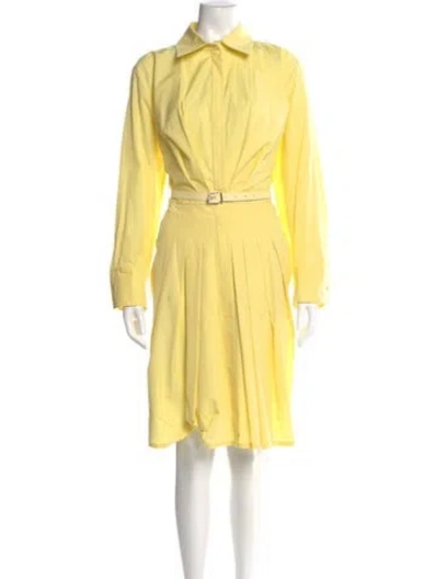 Pre-owned Akris Midi Length Dress W/ Tags In Yellow