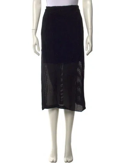 Pre-owned Akris Midi Length Skirt In Black