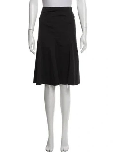 Pre-owned Akris Midi Length Skirt In Black