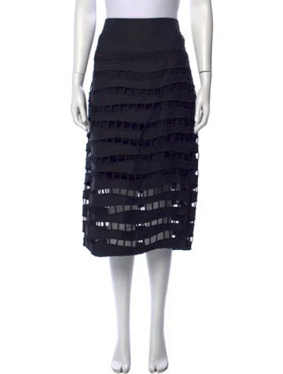 Pre-owned Akris Midi Length Skirt In Black