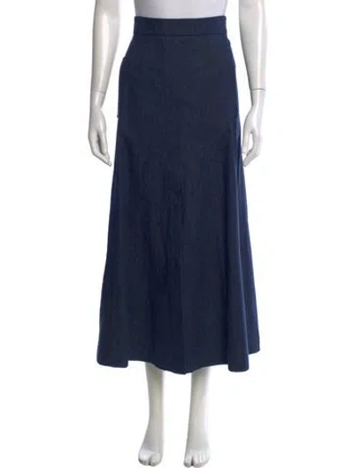Pre-owned Akris Midi Length Skirt In Blue