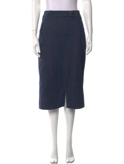 Pre-owned Akris Midi Length Skirt In Blue