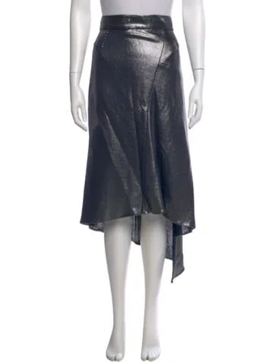 Pre-owned Akris Midi Length Skirt In Silver