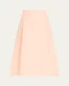 Akris Bubble 3d Organza A-line Midi Skirt In Peach