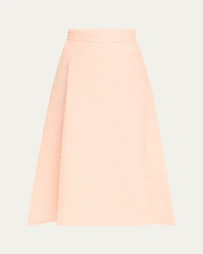 Akris Bubble 3d Organza A-line Midi Skirt In Peach