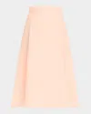 Akris Bubble 3d Organza A-line Midi Skirt In Peach