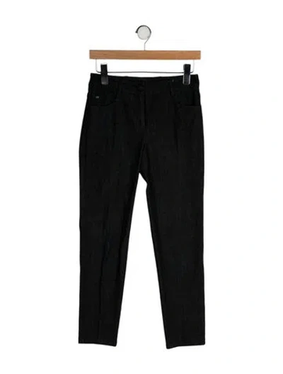 Pre-owned Akris Mid-rise Skinny Leg Jeans In Black