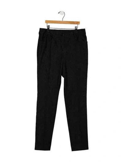 Pre-owned Akris Mid-rise Skinny Leg Jeans In Black