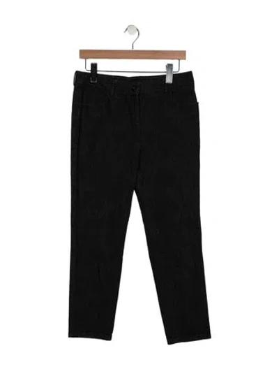 Pre-owned Akris Mid-rise Skinny Leg Jeans In Black