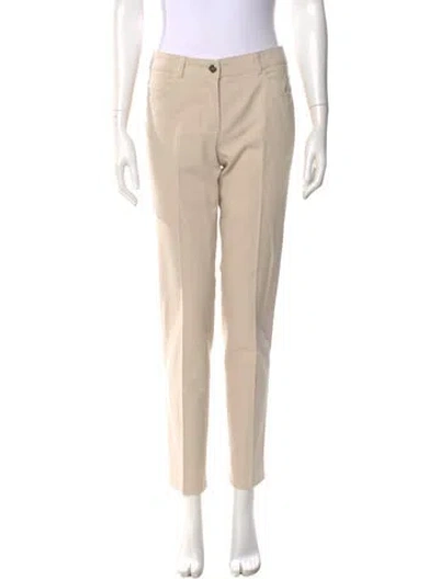 Pre-owned Akris Mid-rise Skinny Leg Jeans In Neutral