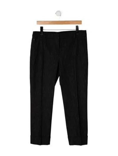 Pre-owned Akris Mid-rise Straight Leg Jeans In Black