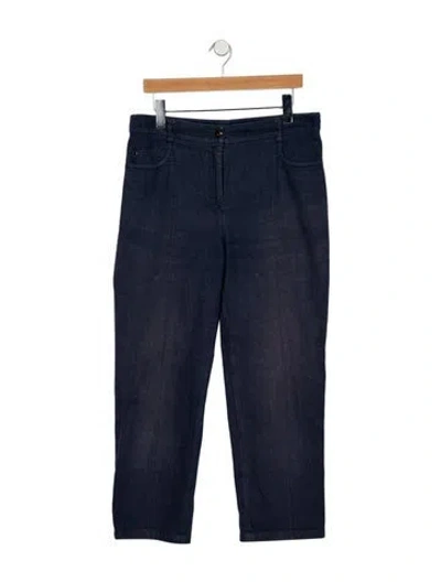 Pre-owned Akris Mid-rise Straight Leg Jeans In Blue