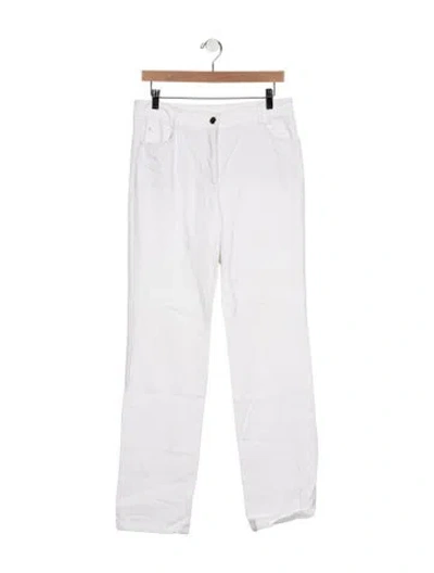 Pre-owned Akris Mid-rise Straight Leg Jeans In Blue