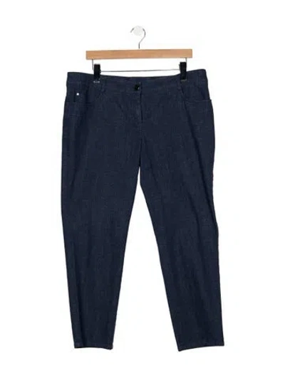 Pre-owned Akris Mid-rise Straight Leg Jeans In Blue