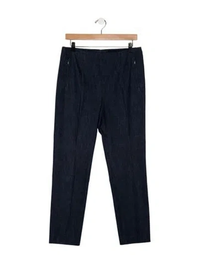 Pre-owned Akris Mid-rise Straight Leg Jeans In Blue