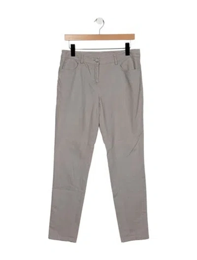 Pre-owned Akris Mid-rise Straight Leg Jeans In Grey