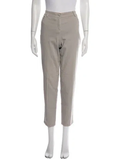 Pre-owned Akris Mid-rise Straight Leg Jeans In Grey
