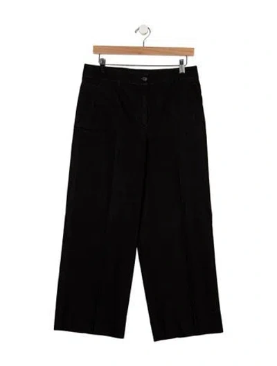 Pre-owned Akris Mid-rise Wide Leg Jeans In Black