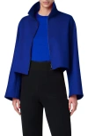 Akris Mimi Double Face Cashmere Crop Jacket In 706 Purple
