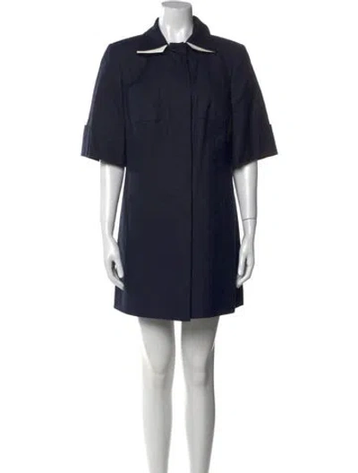 Pre-owned Akris Mini Dress In Blue
