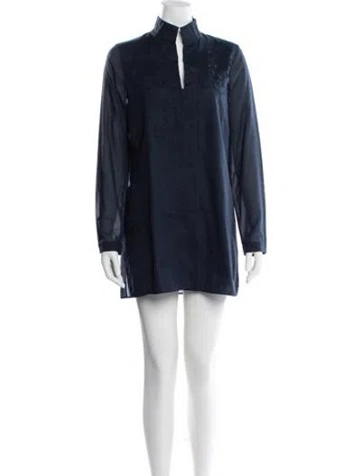 Pre-owned Akris Mini Dress In Blue