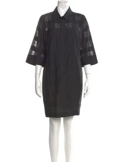 Pre-owned Akris Mini Dress In Gray