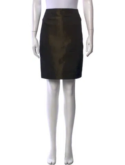 Pre-owned Akris Mini Skirt In Black/metallic