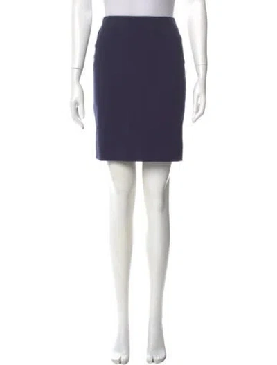 Pre-owned Akris Mini Skirt In Blue