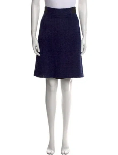 Pre-owned Akris Mini Skirt In Blue