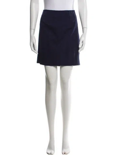 Pre-owned Akris Mini Skirt In Blue