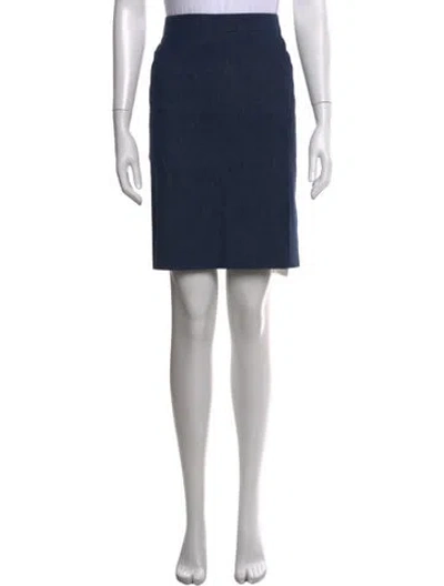 Pre-owned Akris Mini Skirt In Blue