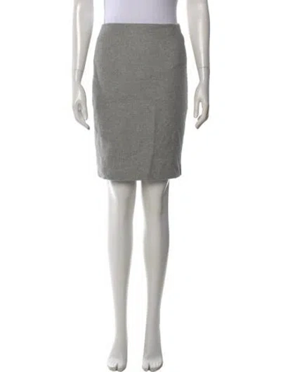 Pre-owned Akris Mini Skirt In Gray
