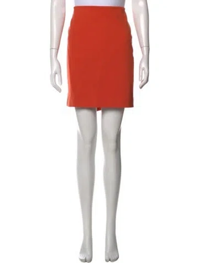 Pre-owned Akris Mini Skirt In Orange