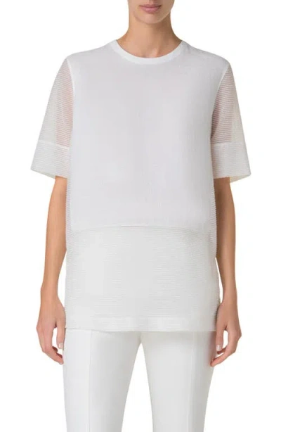 AKRIS AKRIS MIXED MEDIA TOP