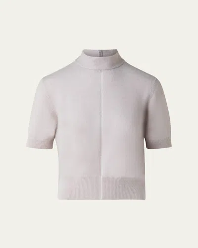 AKRIS MOCK NECK CASHMERE SWEATER