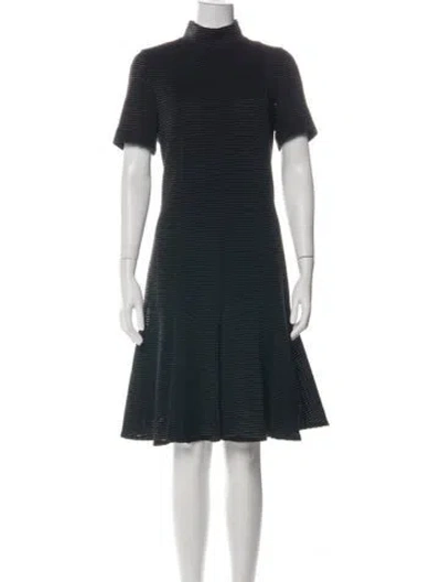 Pre-owned Akris Mock Neck Knee-length Dress In Multi