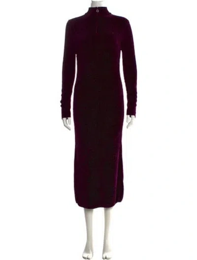 Pre-owned Akris Mock Neck Midi Length Dress In Multi