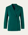 Akris Nadine Swarovski Stars Double-breasted Silk Crepe Jacket