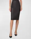 Akris Nappa Leather Pencil Skirt In Mocca