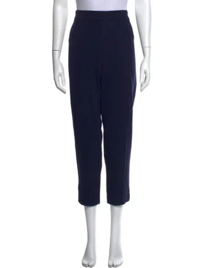 Pre-owned Akris Nylon Straight Leg Pants In Blue