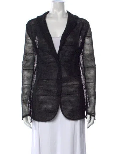 Pre-owned Akris Open Front Sweater In Black