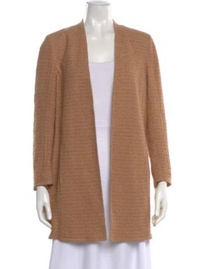 Pre-owned Akris Open Front Sweater In Brown