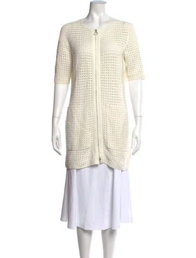 Pre-owned Akris Open Front Sweater In Neutrals