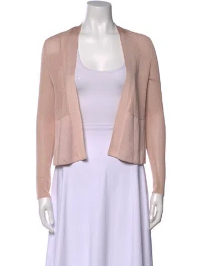 Pre-owned Akris Open Front Sweater In Pink
