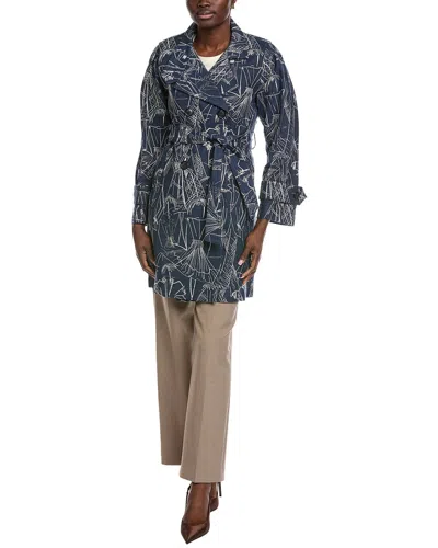 Akris Ornella Coat In Navy