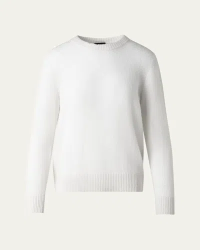 Akris Oversized Cashmere Silk Sweater In Ecru