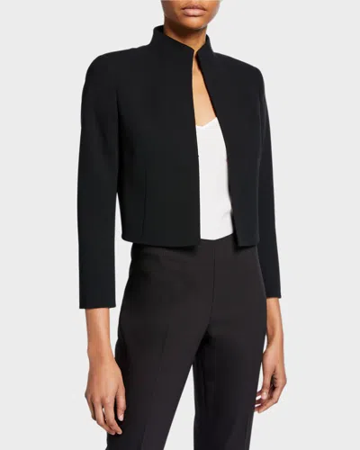 Akris Pandora Short Wool Jacket In Black
